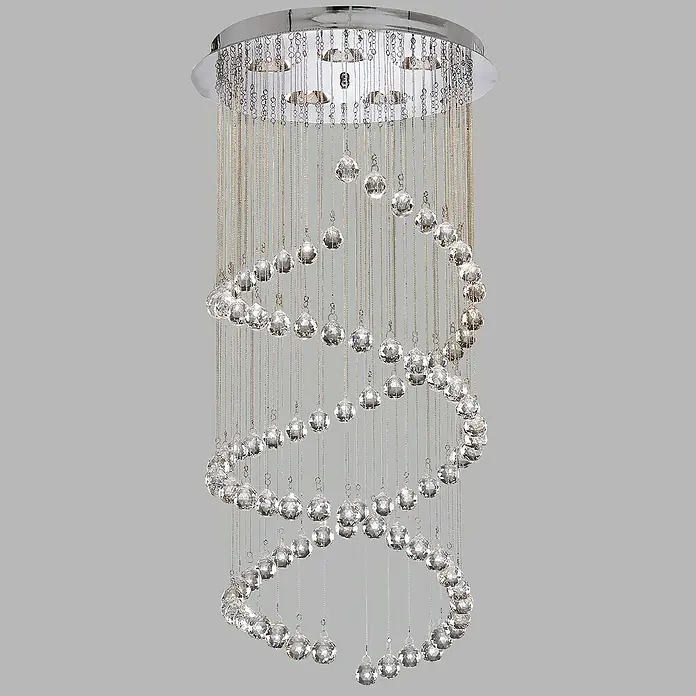 Searchlight Pendelleuchte Hallway 1 - 165 W, L x B x H: 39 x 39 x 80 cm, Chrom, G9 - Vorderansicht