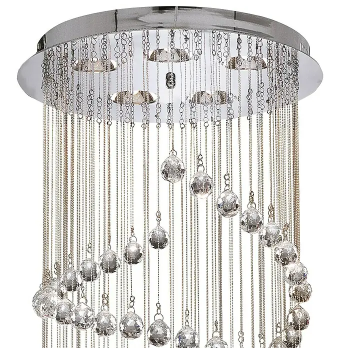 Searchlight Pendelleuchte Hallway 1 - 165 W, L x B x H: 39 x 39 x 80 cm, Chrom, G9 - Detailaufnahme