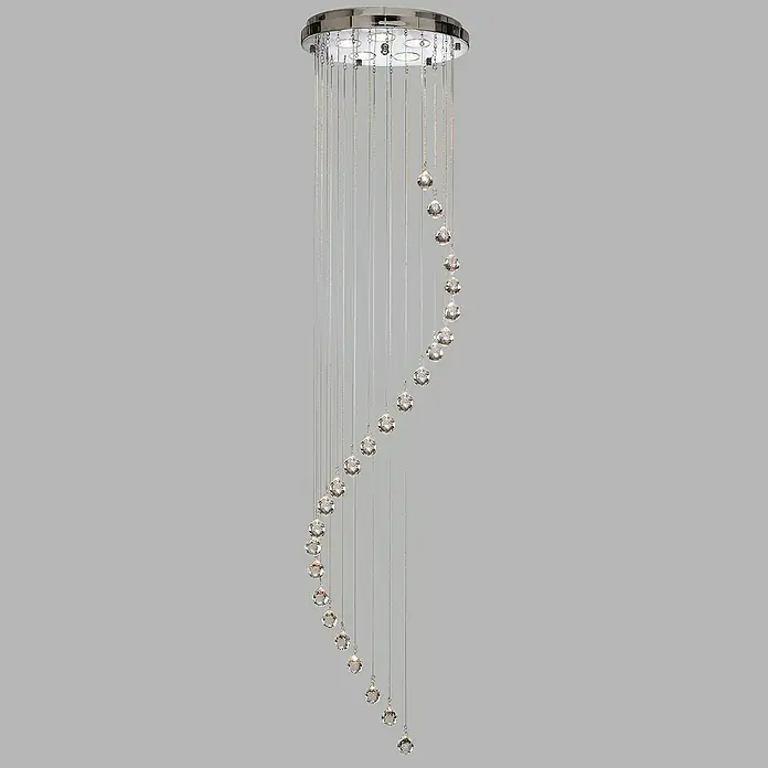 Searchlight Pendelleuchte Hallway - 175 W, L x B x H: 30 x 30 x 180 cm, Chrom, GU10 - Detailaufnahme