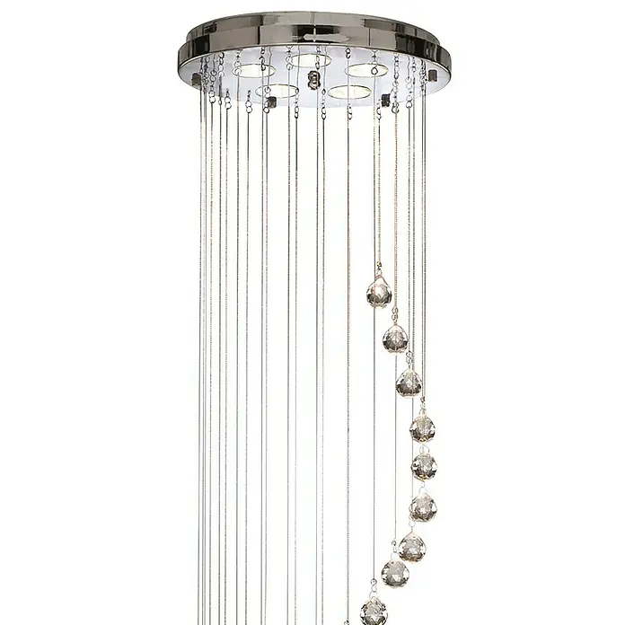 Searchlight Pendelleuchte Hallway - 175 W, L x B x H: 30 x 30 x 180 cm, Chrom, GU10 - Detailaufnahme