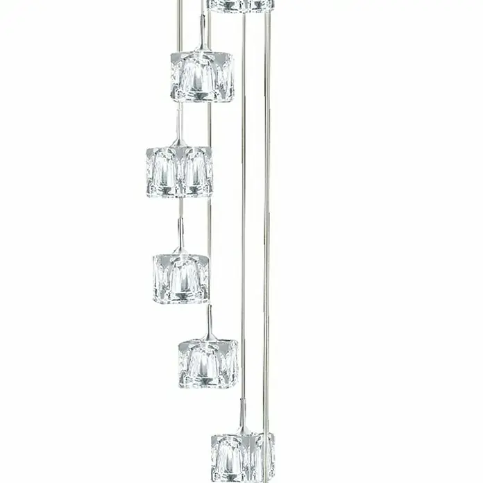Searchlight Pendelleuchte Ice Cube - 132 W, L x B x H: 20 x 20 x 116 cm, Chrom - Detailaufnahme
