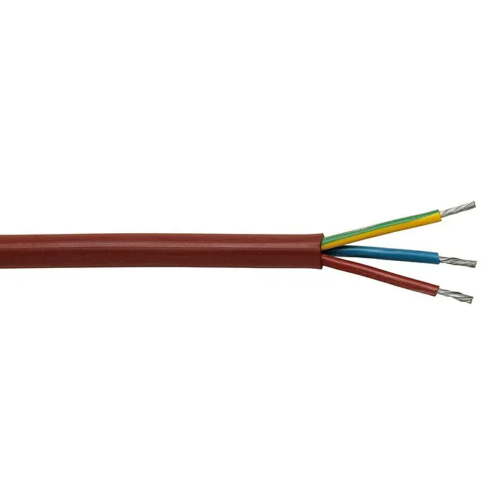 Silikonleitung Meterware SIHF 3G1,5 - Rot/Braun - Detailaufnahme