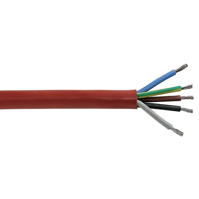 Silikonleitung Meterware SIHF 5G2,5 - Rot/Braun - Detailaufnahme