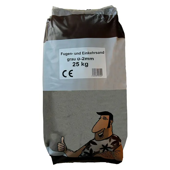 Fugensand - Grau, Fugenbreite: 1 - 5 mm, 25 kg - Vorderansicht