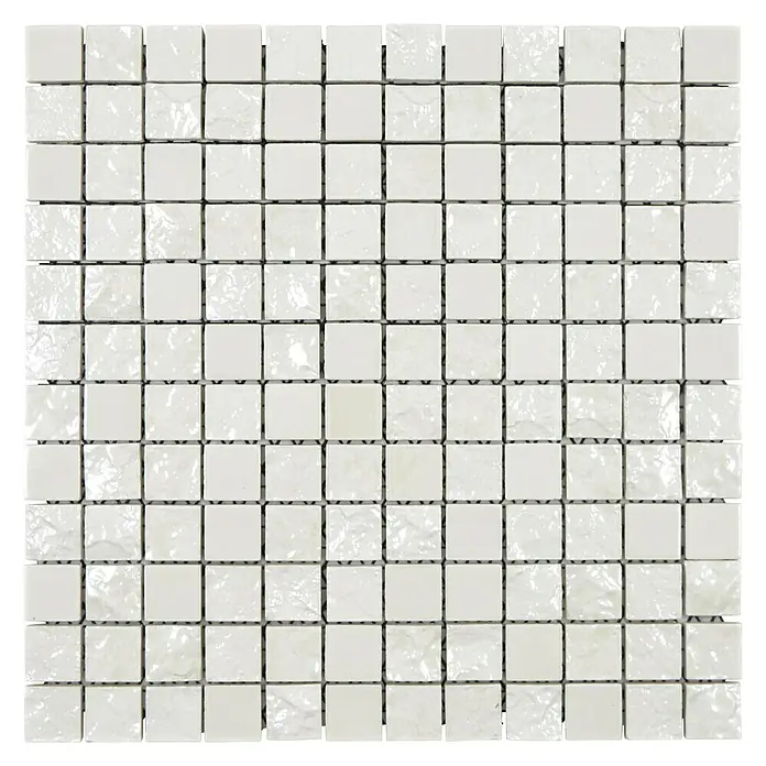 Mozaïektegel vierkant Nippon Gaku CG GA2 - 31,6 x 31,6 cm, Wit, Glanzend - Bovenaanzicht