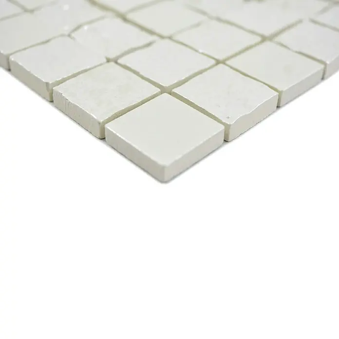 Mozaïektegel vierkant Nippon Gaku CG GA2 - 31,6 x 31,6 cm, Wit, Glanzend - Close-up