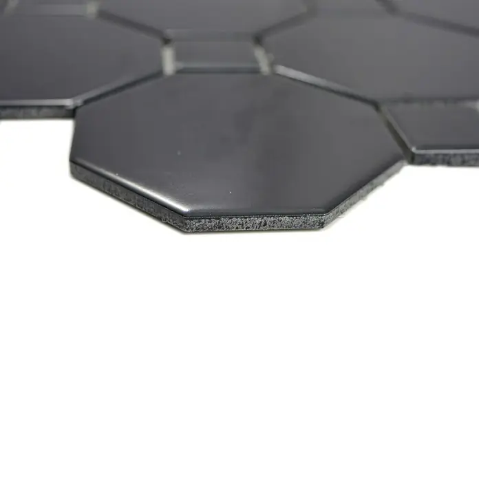 Mozaïektegel Octagon G 940N - 30 x 30 cm, Zwart, Mat - Close-up
