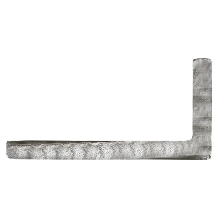 Hoekprofiel Alu - l x b x h: 200 cm x 20 mm x 10 mm, Aluminium, Grijs - Vooraanzicht