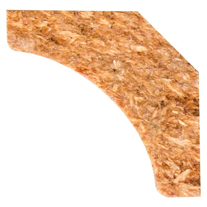 Hollat plint - 270 x 1,3 x 1,3 cm, Naturel, Hardhout - Vooraanzicht