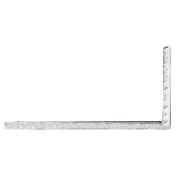 Hoekprofiel Alu - l x b x h: 200 cm x 20 mm x 40 mm, Aluminium, Grijs - Vooraanzicht