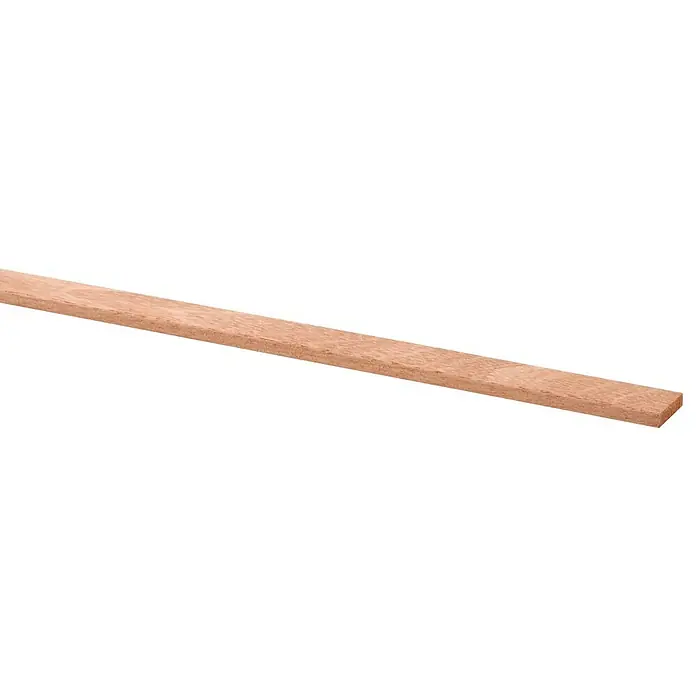 Houten lat Hardhout - l x b x h: 270 cm x 18 mm x 4 mm, Hardhout - Close-up