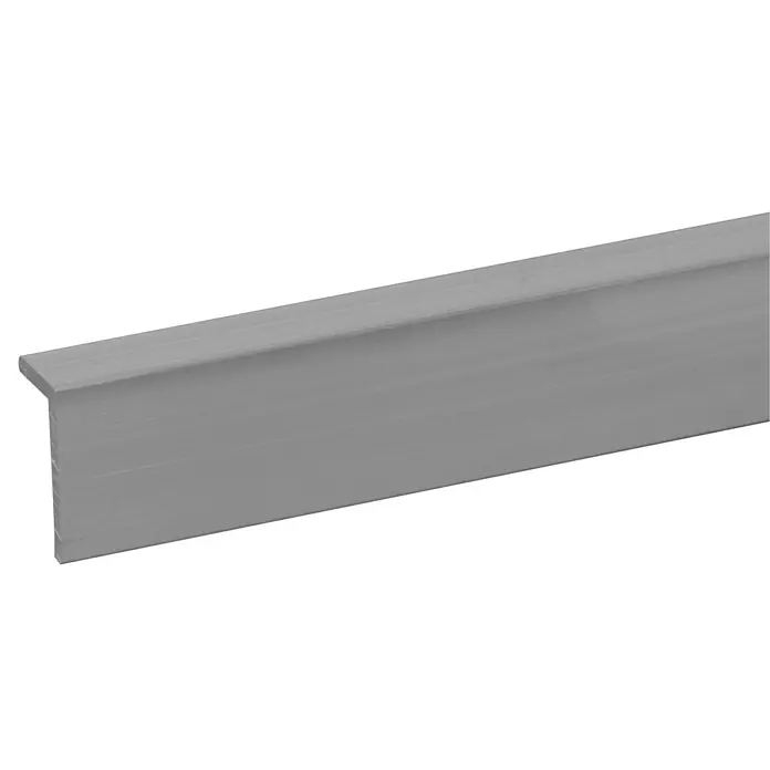 Hoekprofiel Alu - l x b x h: 200 cm x 20 mm x 10 mm, Aluminium, Grijs - Close-up