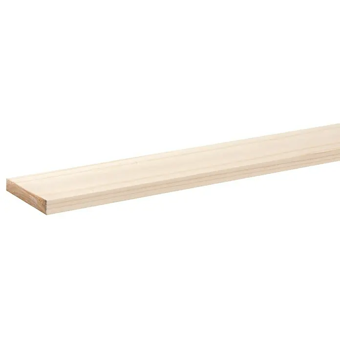 Houten lat Vuren Geschaafd - l x b x h: 270 cm x 44 mm x 7 mm, Vurenhout, Naturel - Close-up