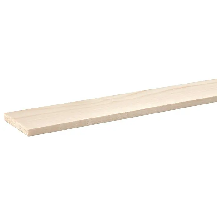 Houten lat Vuren Geschaafd - l x b x h: 270 cm x 56 mm x 7 mm, Vurenhout, Naturel - Close-up
