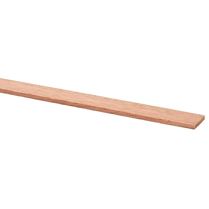 Houten lat Hardhout - l x b x h: 270 cm x 28 mm x 4 mm, Hardhout - Close-up