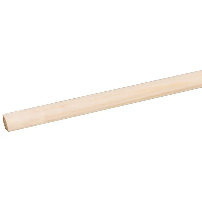 Kwartronde hoeklijst - Grenen, l x b x h: 270 cm x 11 mm x 11 mm - Close-up