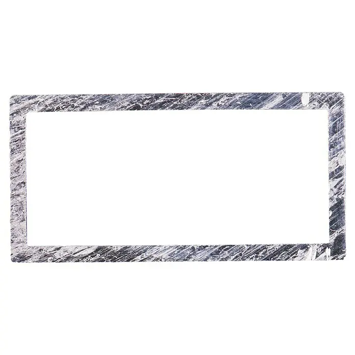 Rechthoekige buis Aluminium - Aluminium, 200 x 4 x 2 cm, Dikte: 2 mm - Bovenaanzicht