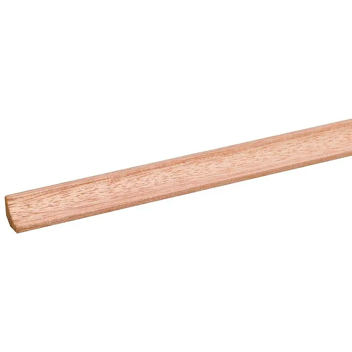 Hollat plint - 270 x 1,3 x 1,3 cm, Naturel, Hardhout - Close-up