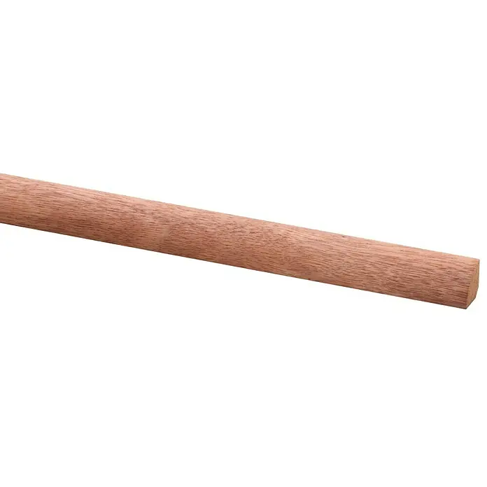 Kwartronde hoeklijst - Hardhout, l x b x h: 270 cm x 16 mm x 16 mm - Close-up