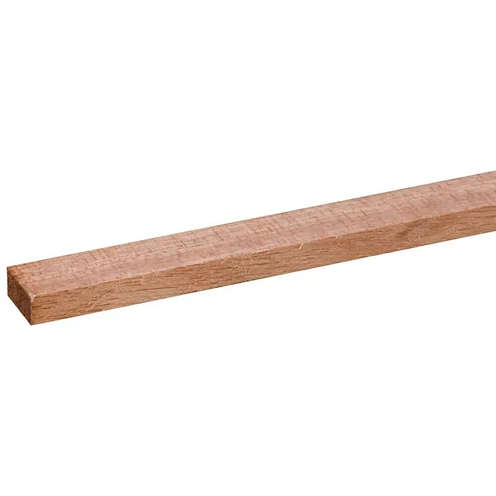 Houten lat Hardhout - l x b x h: 210 cm x 18 mm x 9 mm, Hardhout - Close-up