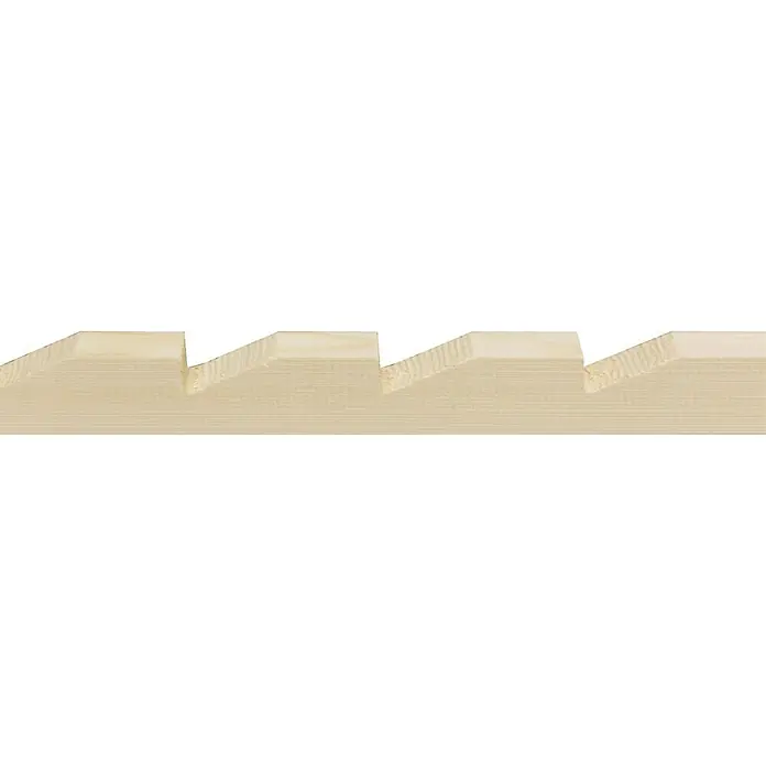 Houten lat met inkepingen - Vurenhout, 210 cm x 18 mm x 29 mm, Keeplat - Close-up