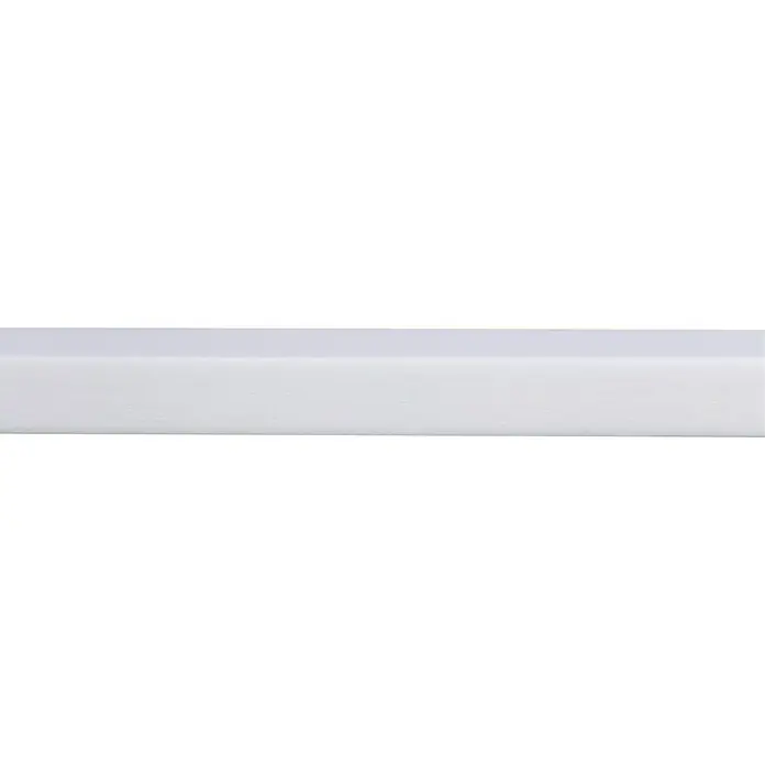 Glaslat Hardhout wit gegrond - Wit, 270 cm x 17 mm x 15 mm - Close-up