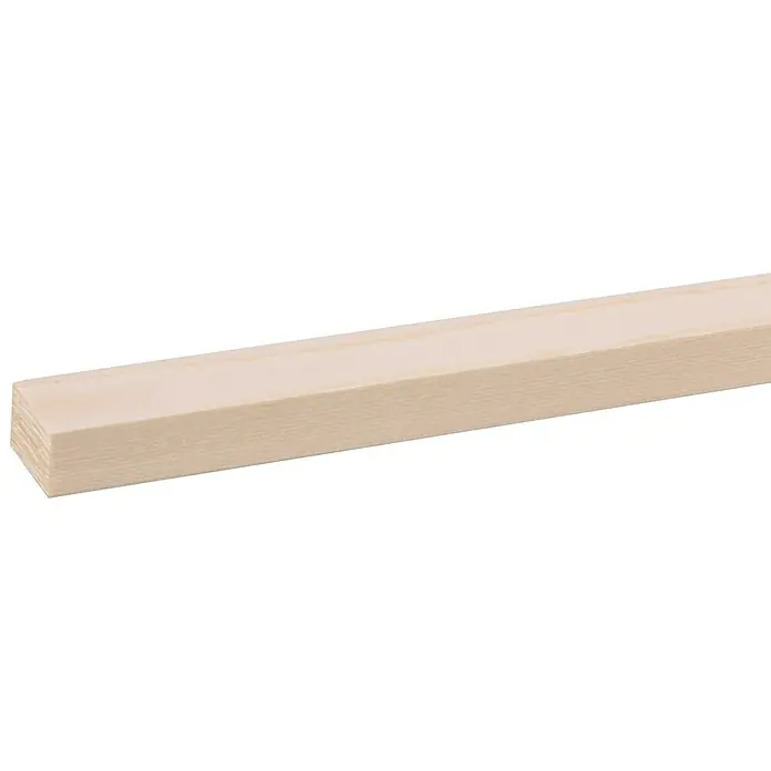 Houten lat Vuren Geschaafd - l x b x h: 270 cm x 27 mm x 18 mm, Vurenhout, Naturel - Close-up
