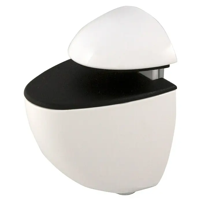 Storemax Bevestigingsclips Alpha Medium voor wandplanken - Wit, Wandmontage, Belastbaarheid: 15 kg - Diagonaal zicht