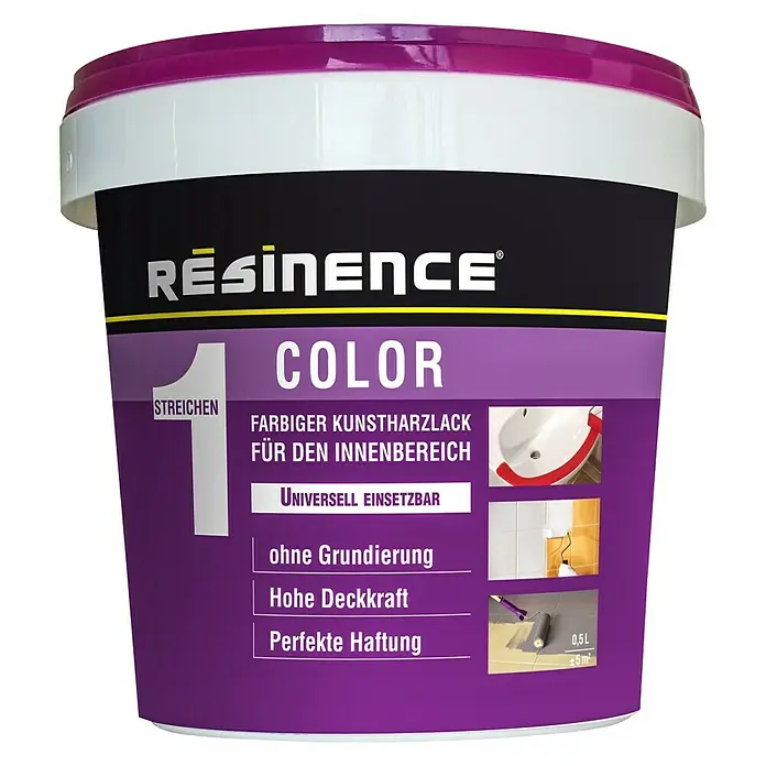 Résinence Color Farbiger Kunstharzlack - Weiß, 500 ml - Vorderansicht