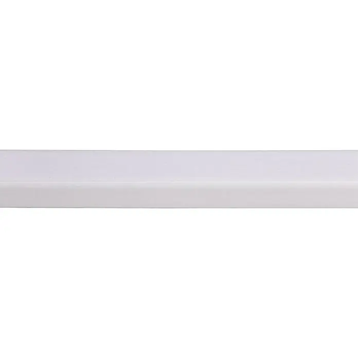 Glaslat Hardhout wit gegrond - Wit, 270 cm x 19 mm x 16 mm - Close-up
