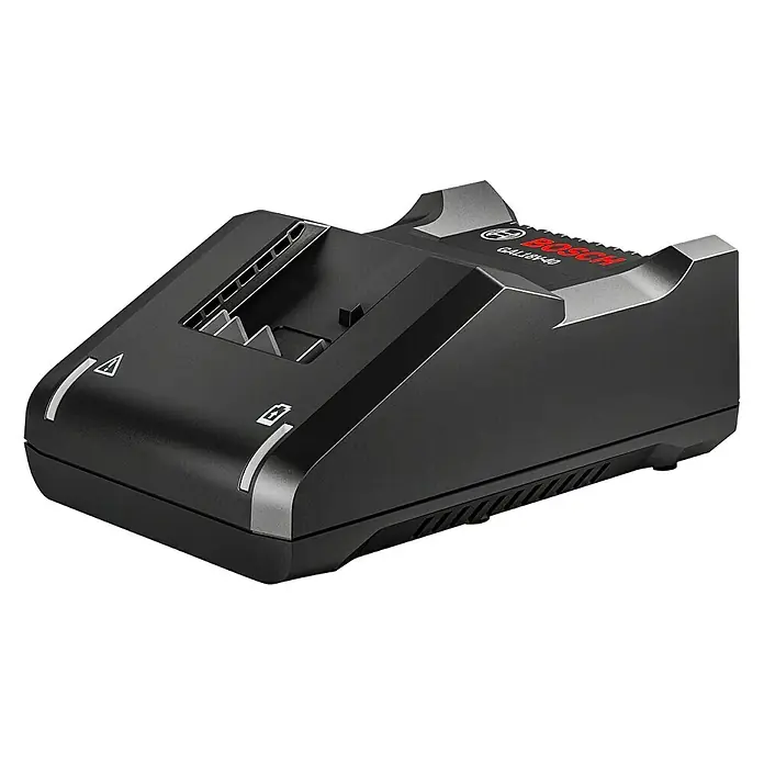 Bosch Professional Oplader GAL 18V-40 - Passend bij: Bosch Professional li-Ion accu's 14,4 V/18 V - Diagonaal zicht