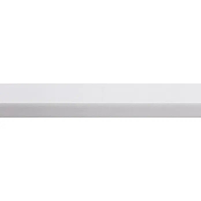 Glaslat Hardhout wit gegrond - Wit, 270 cm x 28 mm x 24 mm - Close-up