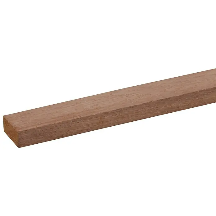 Houten lat Hardhout - l x b x h: 210 cm x 28 mm x 12 mm, Hardhout - Close-up