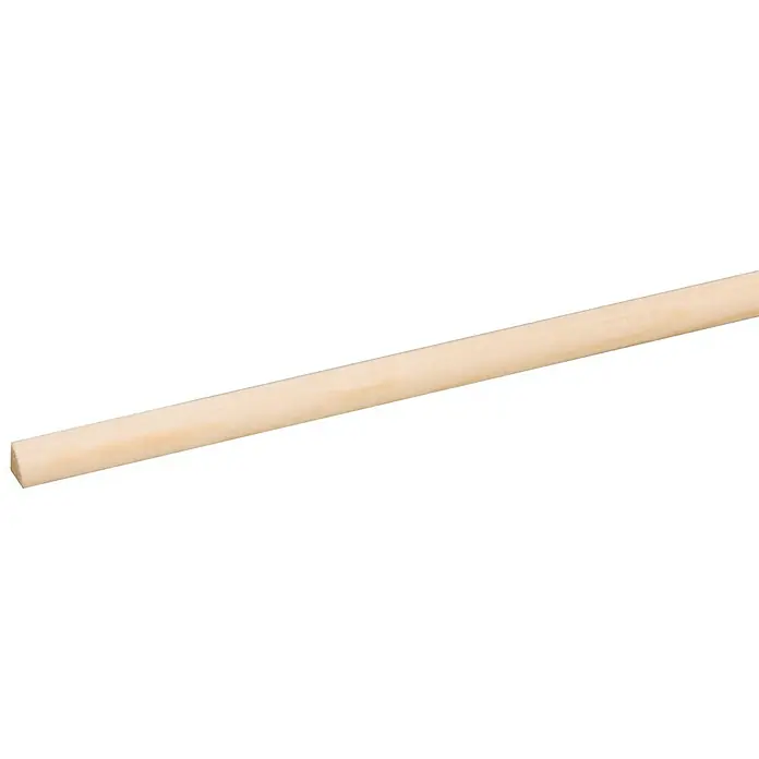 Kwartronde hoeklijst - Grenen, l x b x h: 270 cm x 7 mm x 7 mm - Close-up
