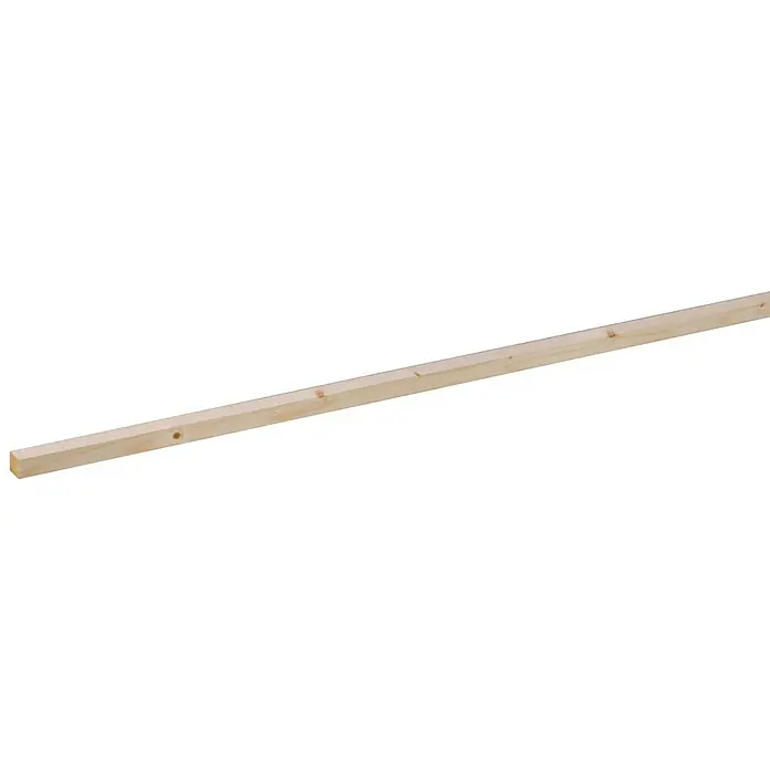 Houten lat Vuren Geschaafd Natuurlijk - l x b x h: 270 cm x 27 mm x 27 mm, Vurenhout, Naturel - Close-up