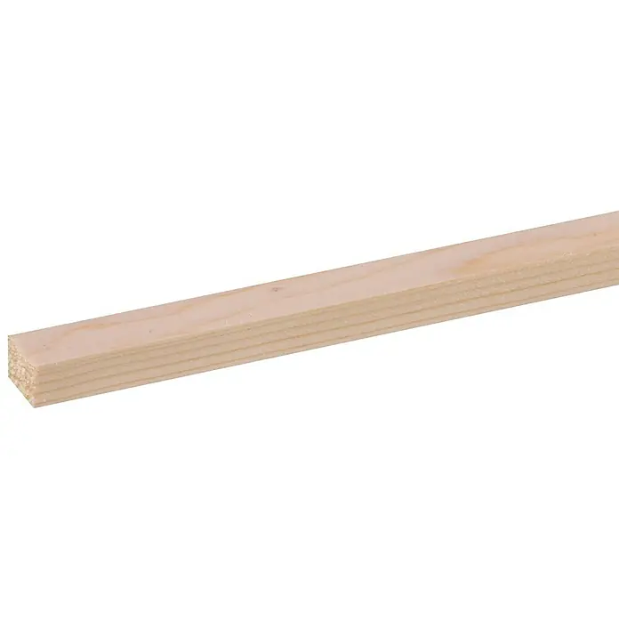 Houten lat Vuren Geschaafd - l x b x h: 210 cm x 18 mm x 12 mm, Vurenhout, Naturel - Close-up