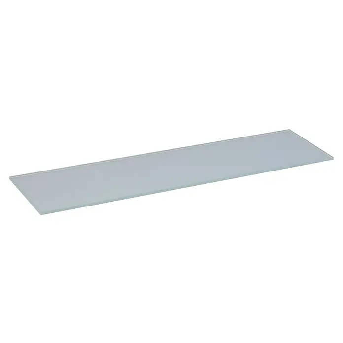 Storemax Glazen schap Tonnen satijn - 0,6 x 15 cm - Diagonaal zicht