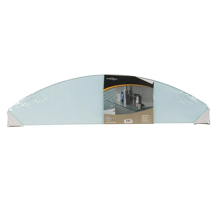 Storemax Glazen schap Trendo satijn - 0,6 x 15 cm - Bovenaanzicht
