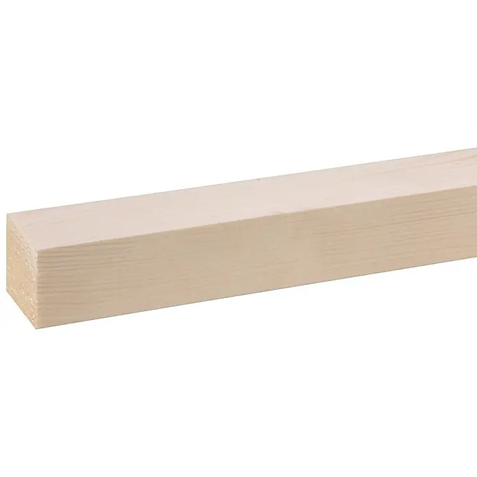 Houten lat Vuren Geschaafd Natuurlijk - l x b x h: 270 cm x 34 mm x 34 mm, Vurenhout, Naturel - Close-up