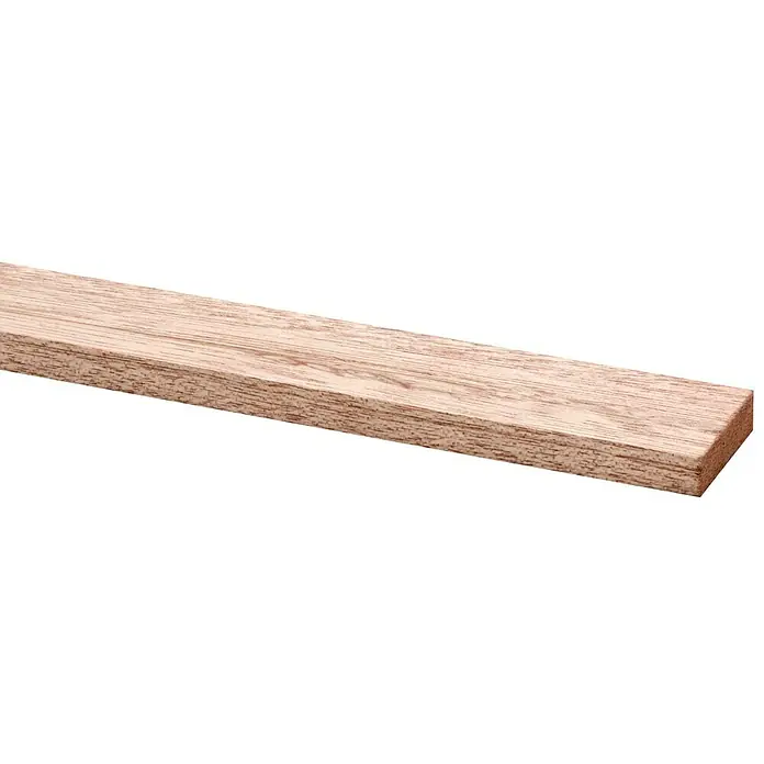 Houten lat Hardhout - l x b x h: 210 cm x 44 mm x 12 mm, Hardhout - Close-up