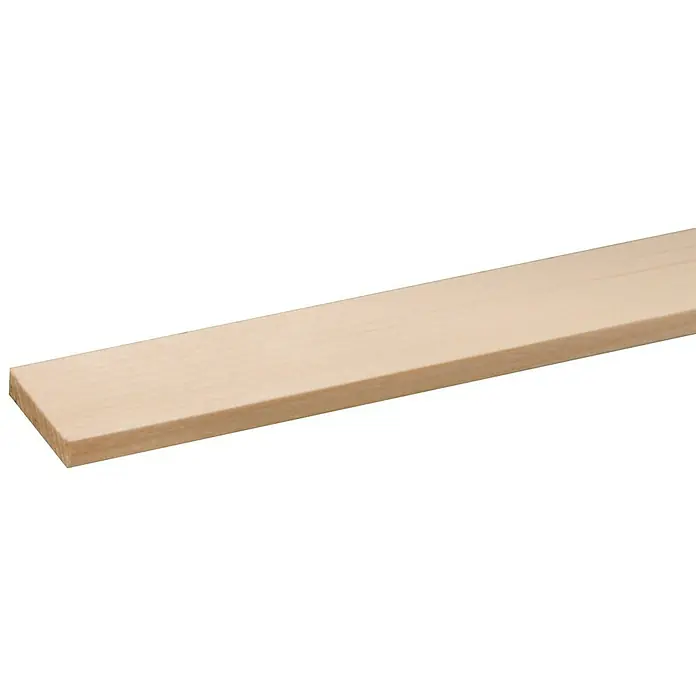Houten lat Vuren Geschaafd - l x b x h: 210 cm x 36 mm x 7 mm, Vurenhout, Naturel - Close-up
