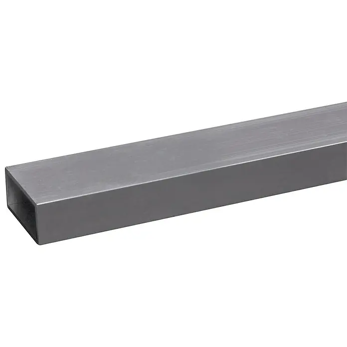 Rechthoekige buis Aluminium - Aluminium, 200 x 4 x 2 cm, Dikte: 2 mm - Close-up