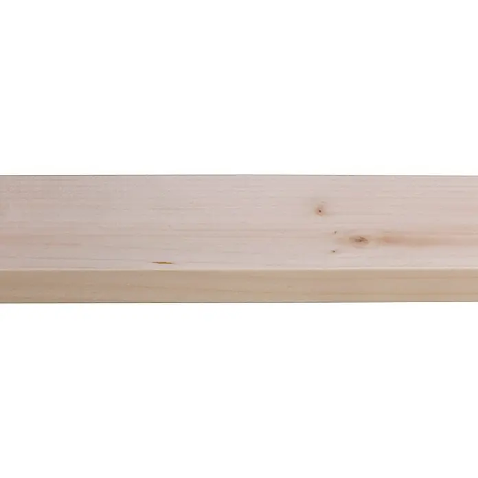 Houten lat Vuren Geschaafd - l x b x h: 210 cm x 56 mm x 12 mm, Vurenhout, Naturel - Close-up