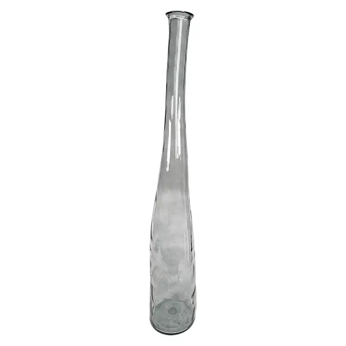 LED-Solarflasche - 20-flammig, Gerade Form, Dunkelgrau, Ø x H: 20 x 100 cm - Vorderansicht