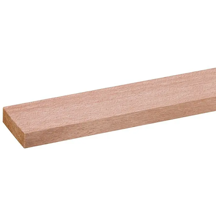 Houten lat Hardhout - l x b x h: 270 cm x 44 mm x 12 mm, Hardhout - Close-up