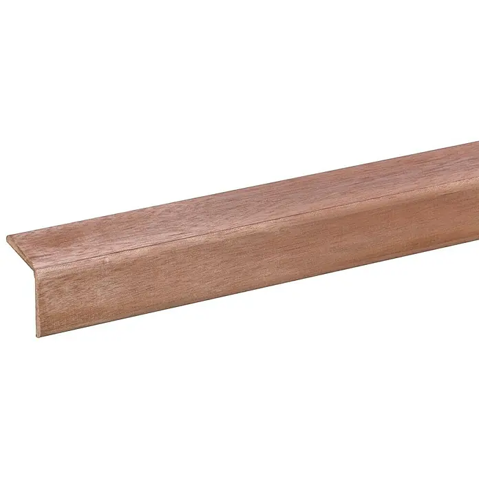 Hoekprofiel Hout - Hardhout, l x b x h: 270 cm x 34 mm x 34 mm - Close-up