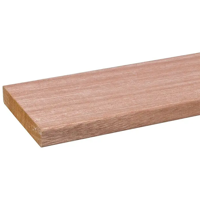 Houten lat Hardhout - l x b x h: 210 cm x 116 mm x 20 mm, Hardhout - Close-up