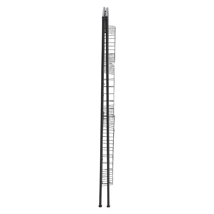 Kupaonski regal Zeller - Crne boje, D x Š x V: 30 x 43 x 90 cm - Pogled sprijeda