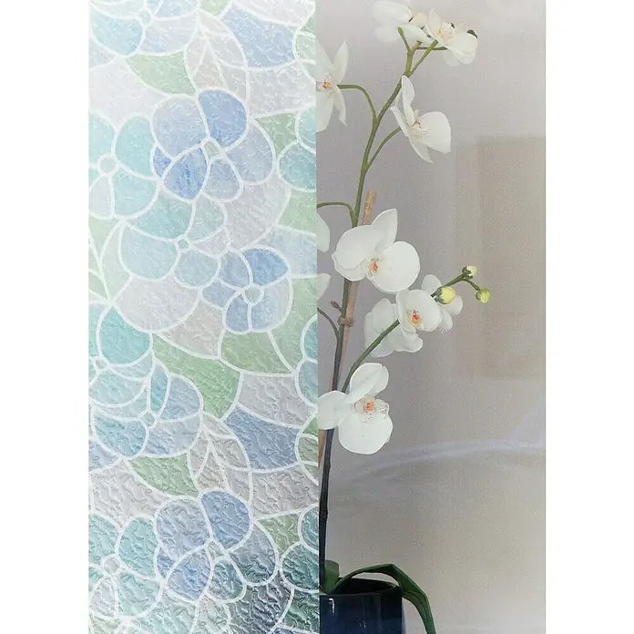 D-c-fix Glasfolie - 200 x 45 cm, Blau/Grün, Lisboa, Selbstklebend - Stimmungsaufnahme