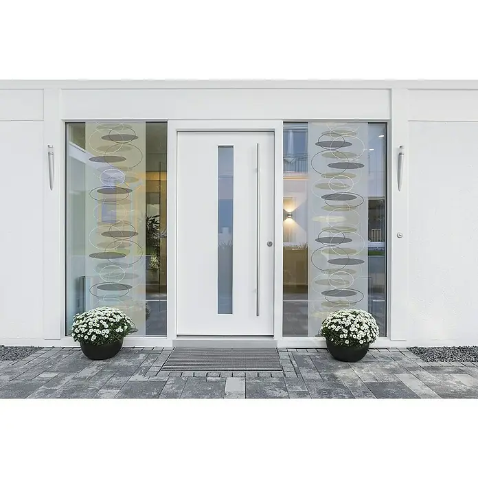 D-c-fix Static Premium Samoljepljiva folija s uzorkom stakla - 150 x 45 cm, Bijela-svijetlosiva, Findus, Prianja s pomoću statičkog elektriciteta - Živopisni prikaz
